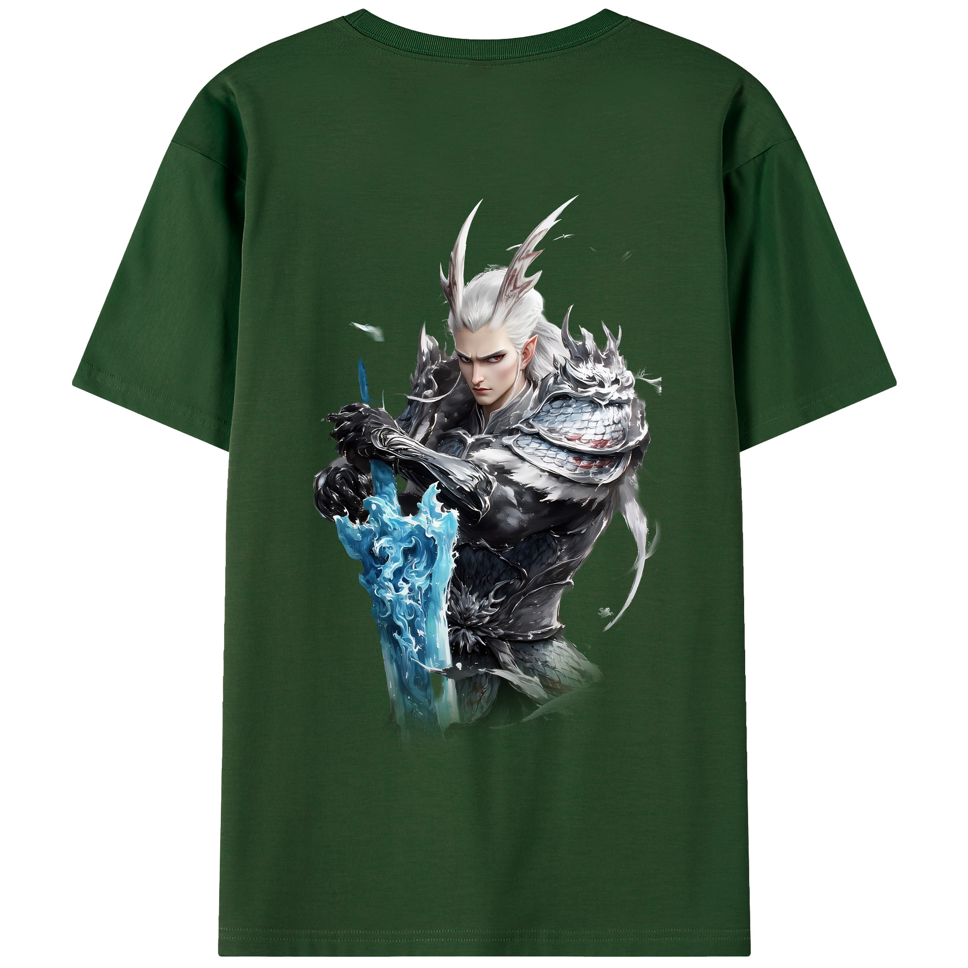 （画像用） Ne Zha 2 ナタ 魔童の大暴れ 綿100％半袖Tシャツ（背面プリント）